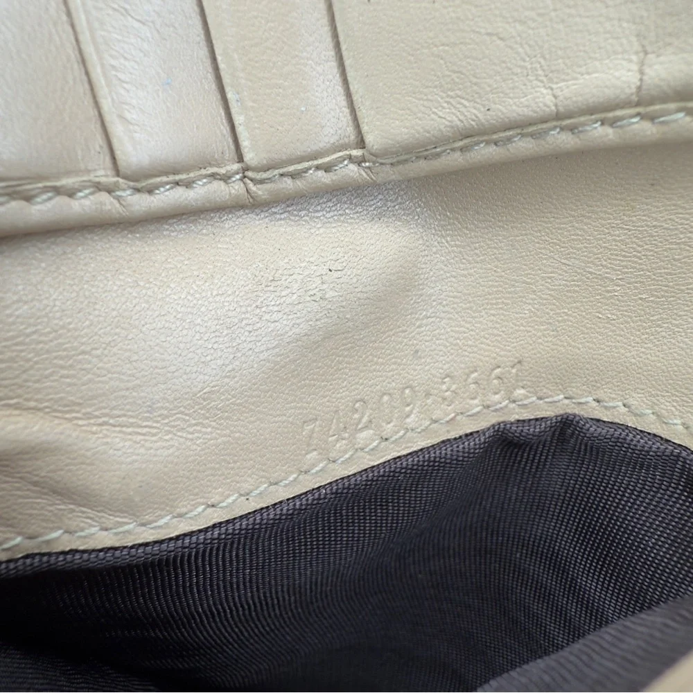 Gucci Tan Monogram Tri-Fold Wallet W/ Coin Pouch| Unisex | Pre-Owned | - Picture 9 of 9